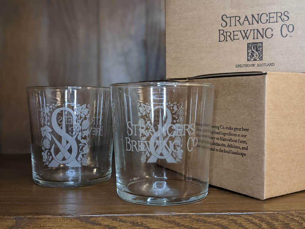 strangers brewing co. glasses